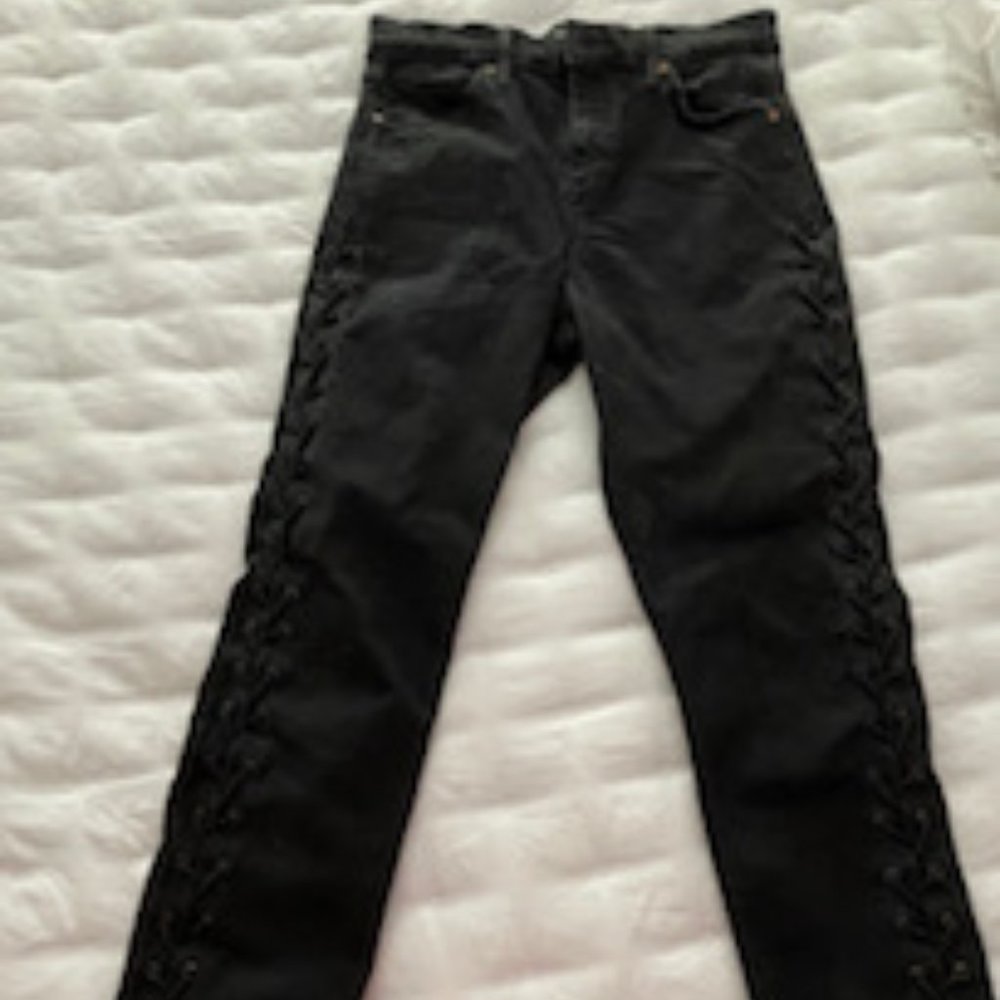 Topshop Moto Jamie high waisted lace up Jeans size 28